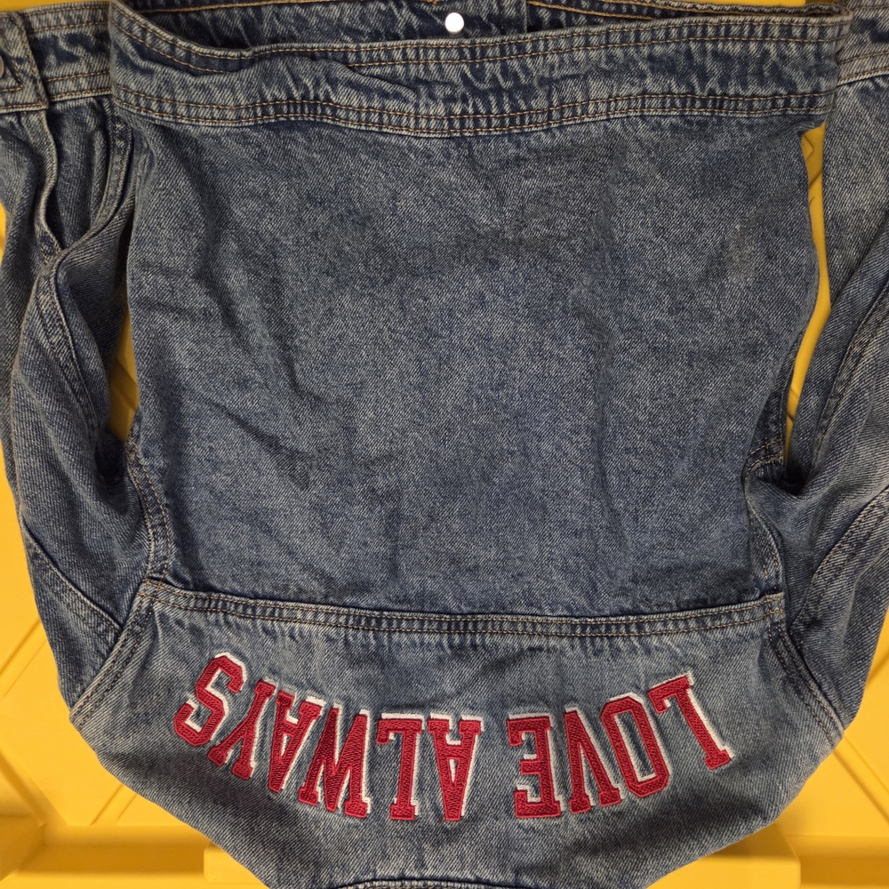 Cat & Jack LOVE ALWAYS Blue Denim Jacket